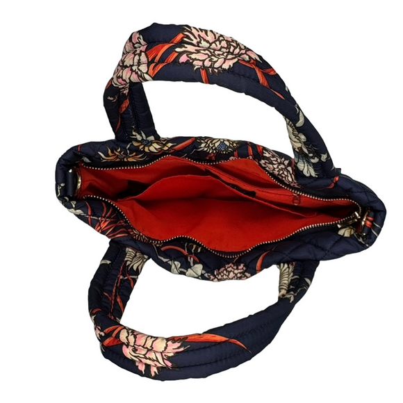 Nanette Lepore Women's Printed Washable Mini Tote Bag Navy Floral - Picture 3 of 8